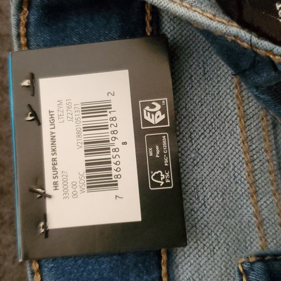 Girls jordache snap up super skinny stretch jeans size 8 - Picture 7 of 7